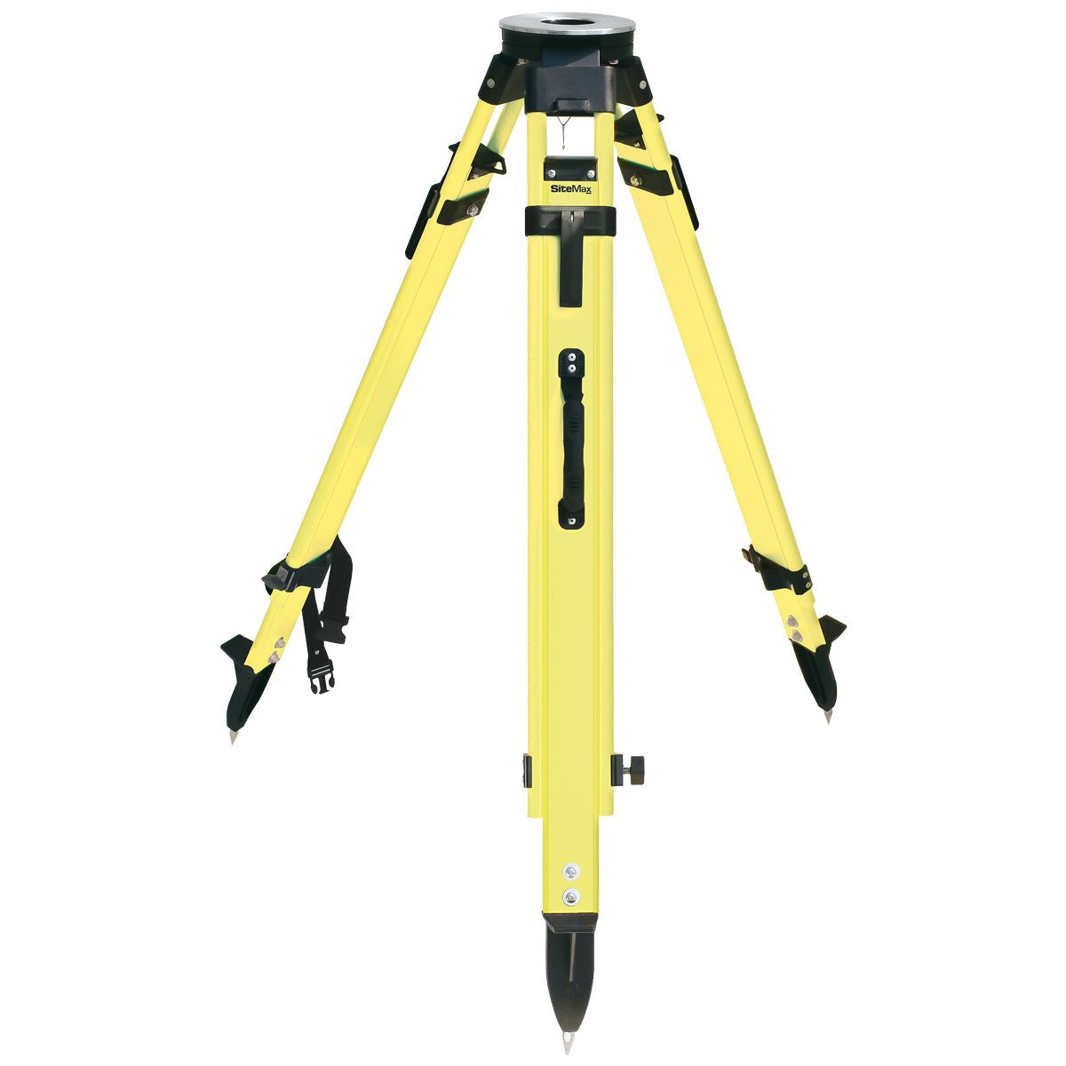 SitePro SiteMax heavy-duty fiberglass dual clamp tripod, flo-yellow