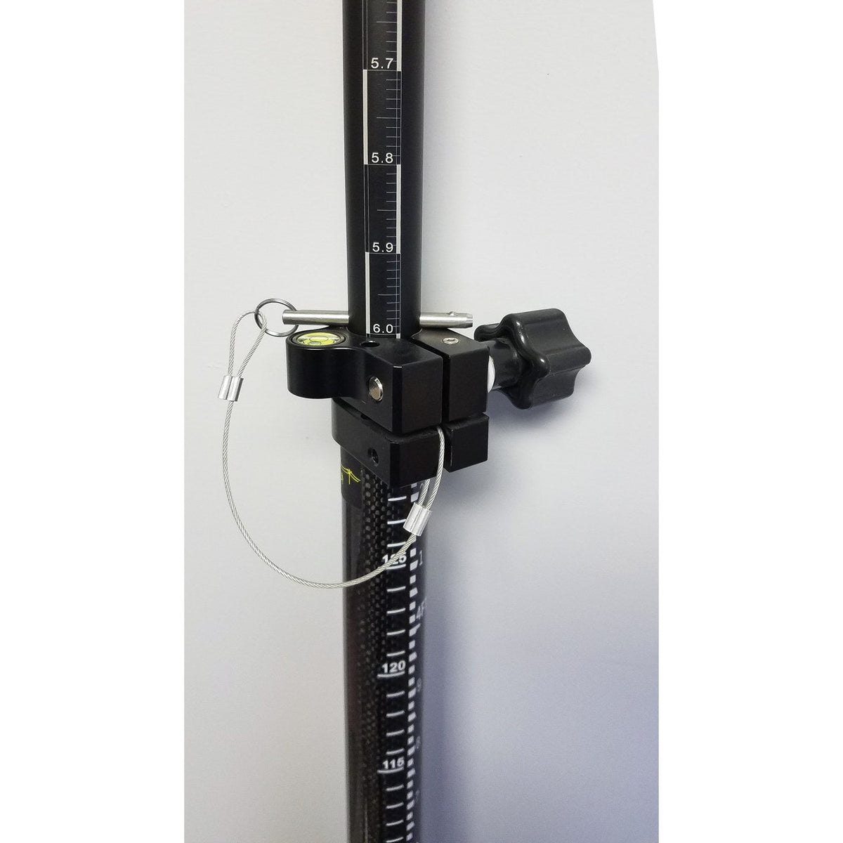 SitePro carbon fiber robotic pole locking pin and twist-lock